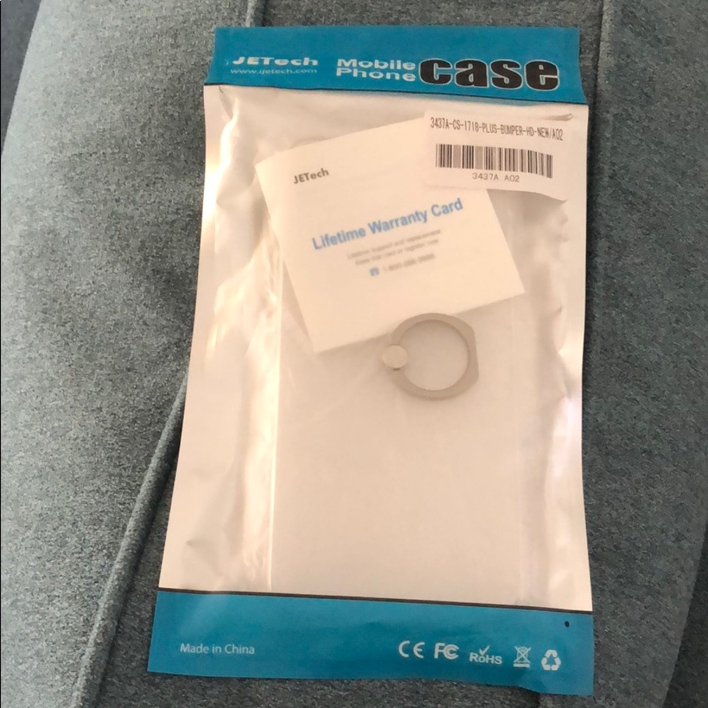 JETech iPhone 7 PLUS or 8 PLUS Clear Case w/ Ring!